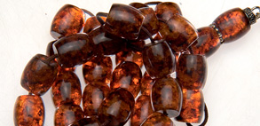 Solid pressed amber